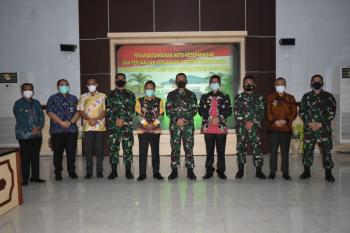 Dandim 0429/Lamtim Hadiri Acara Penanda Tanganan Nota Kerjasama Optimasi Lahan Rawa Provinsi Lampung. 